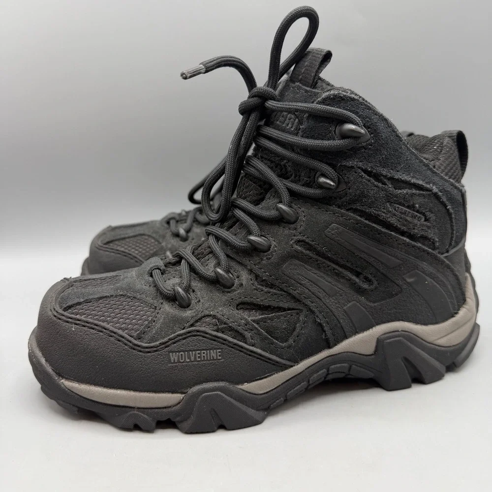 Wolverine Rev Waterproof Composite Toe Work Boots Black Leather Mens 6 W881017